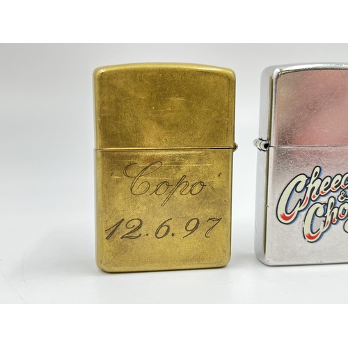 2363 - Three Zippo cigarette lighters