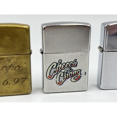 2363 - Three Zippo cigarette lighters