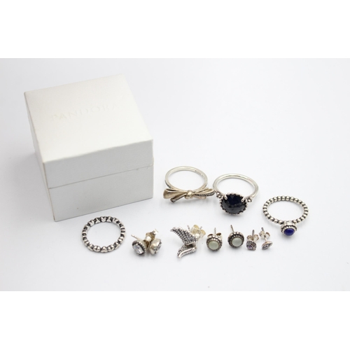 1072 - Eight pieces of Pandora .925 silver jewellery - approx. gross weight 23 grams