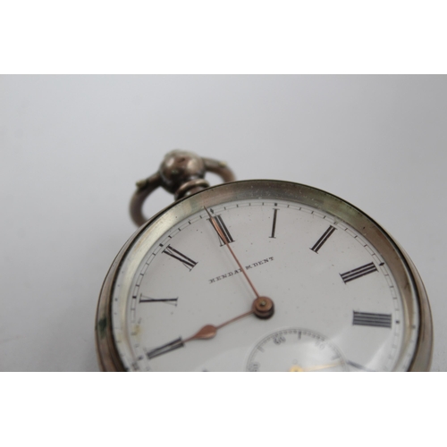 1159 - A vintage Kendal & Dent .800 silver cased key-wind pocket watch - approx. gross weight 71 grams