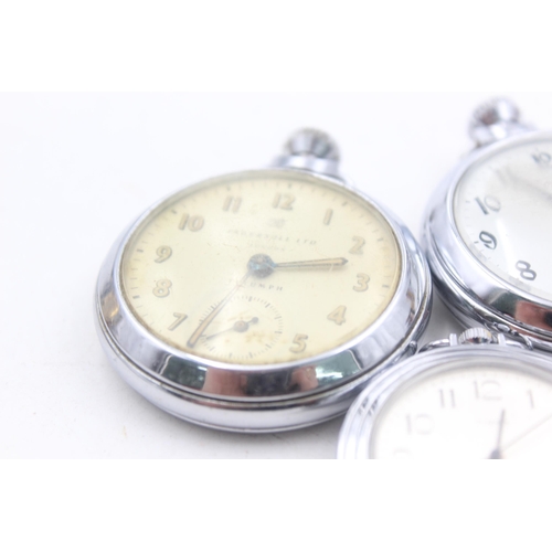 1161 - Four vintage hand-wind pocket watches to include Smiths, Ingersoll, Timex etc.