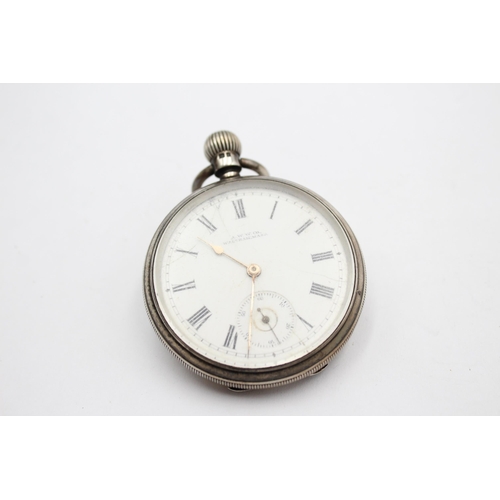 1163 - A Waltham .925 silver cased open face hand-wind pocket watch - approx. gross weight 103 grams