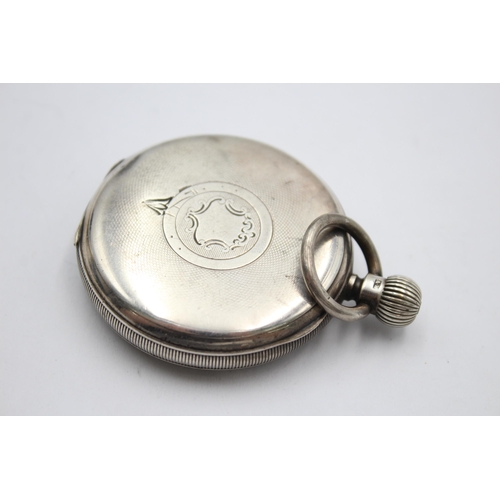 1163 - A Waltham .925 silver cased open face hand-wind pocket watch - approx. gross weight 103 grams