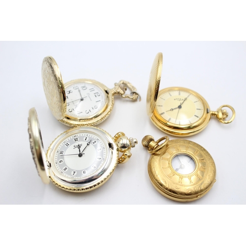 1165 - Four hand-wind pocket watches to include Rotary, Limit etc.