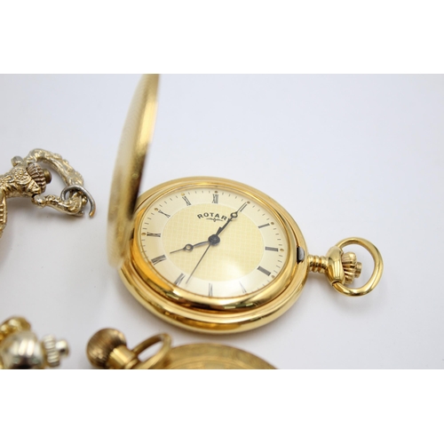 1165 - Four hand-wind pocket watches to include Rotary, Limit etc.