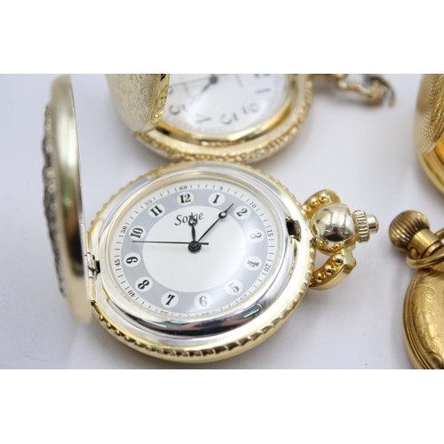 1165 - Four hand-wind pocket watches to include Rotary, Limit etc.