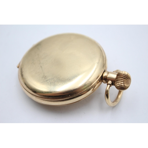 1168 - A vintage Cudos rolled gold hand-wind full hunter pocket watch - approx. gross weight 104 grams