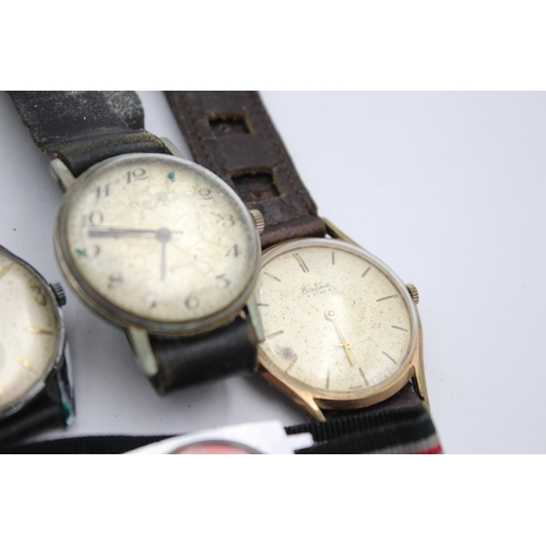 1172 - Six vintage mechanical men's wristwatches to include Sorna, Timex etc.