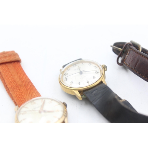 1177 - Three vintage mechanical men's wristwatches to include Camy, Avia etc.