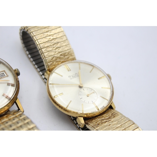 1186 - Two vintage mechanical men's wristwatches, one Avia and one Montine