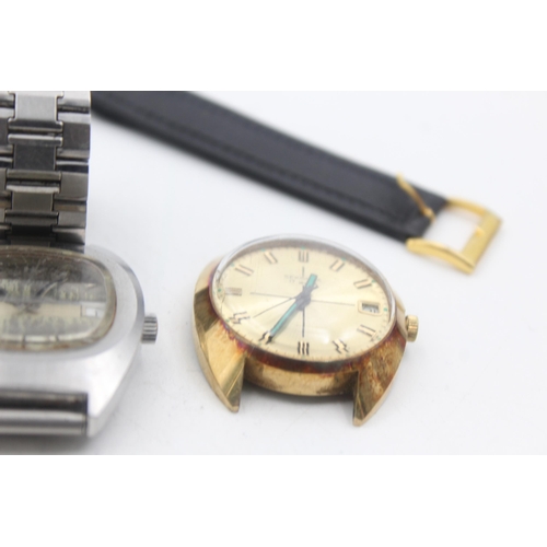 1187 - Four vintage mechanical men's wristwatches to include Vostok, Timex, Sekonda etc.