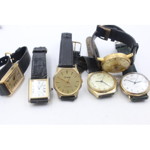 1190 - Six vintage mechanical men's wristwatches to include Montine, Timex etc.