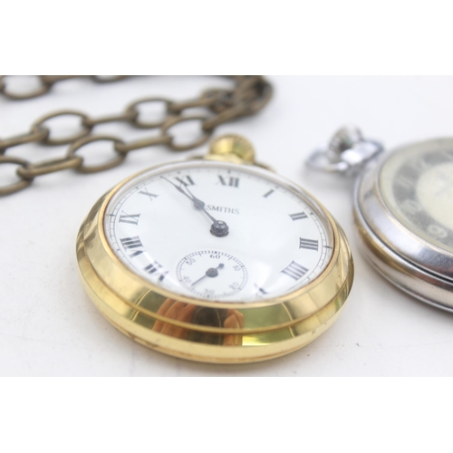 1199 - Three hand-wind pocket watches to include Smiths, Ingersoll etc.