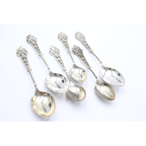 1210 - Six Edwardian Cooper Brothers & Sons hallmarked Sheffield silver teaspoons, dated 1902 - approx. gro... 