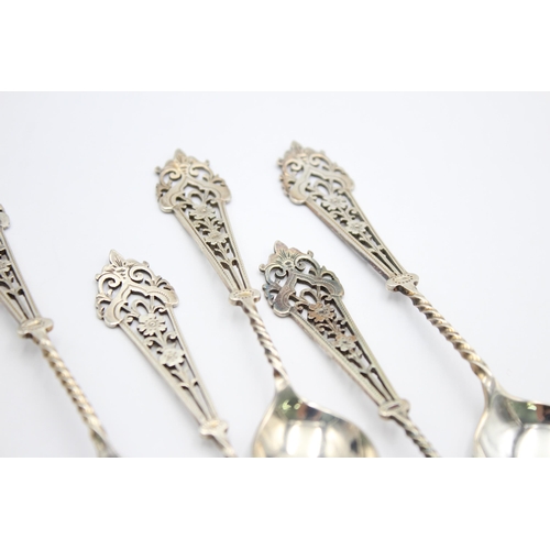 1210 - Six Edwardian Cooper Brothers & Sons hallmarked Sheffield silver teaspoons, dated 1902 - approx. gro... 