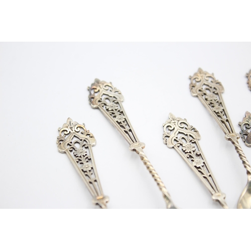 1210 - Six Edwardian Cooper Brothers & Sons hallmarked Sheffield silver teaspoons, dated 1902 - approx. gro... 