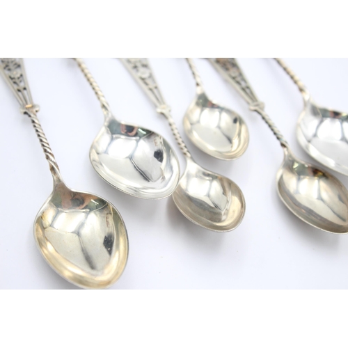 1210 - Six Edwardian Cooper Brothers & Sons hallmarked Sheffield silver teaspoons, dated 1902 - approx. gro... 