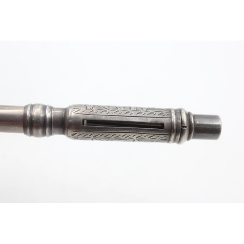 1211 - A stamped .925 silver pencil and dip pen with sharpener - approx. gross weight 15 grams and 11cm lon... 