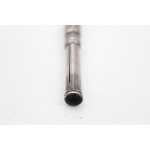 1211 - A stamped .925 silver pencil and dip pen with sharpener - approx. gross weight 15 grams and 11cm lon... 