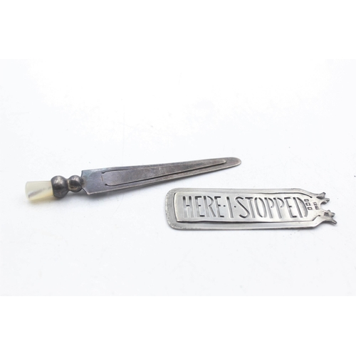 1220 - Two stamped .925 silver bookmarks - approx. gross weight 14 grams