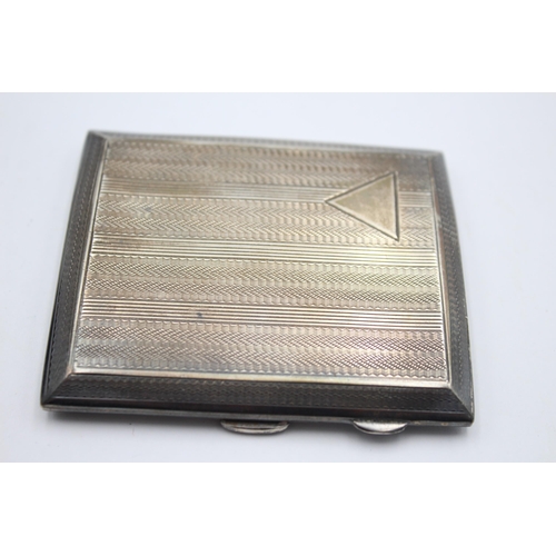 1229 - A George V hallmarked Birmingham silver cigarette case, dated 1923 - approx. gross weight 76 grams a... 