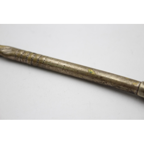 1236 - A late 19th/early 20th century .800 silver opium pipe - approx. gross weight 16 grams and 17.5cm lon... 