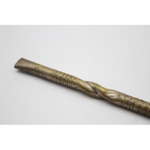 1236 - A late 19th/early 20th century .800 silver opium pipe - approx. gross weight 16 grams and 17.5cm lon... 