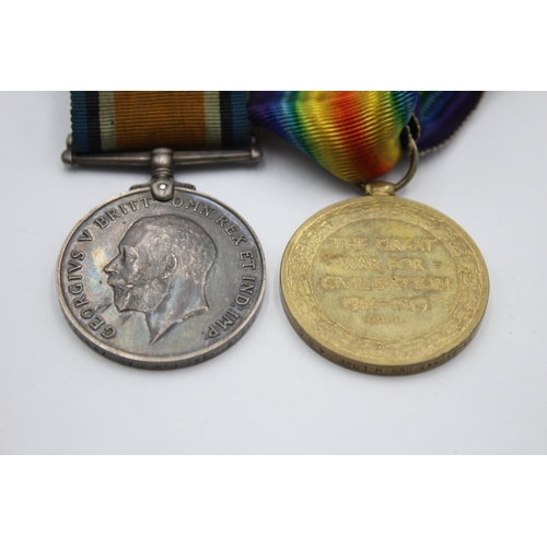 1272 - A WWI medal pair with original ribbons presented to T4/236547 DVR H. Lowe A.S.C