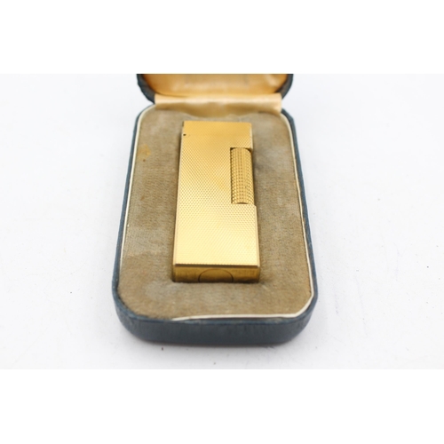 1283 - A boxed Dunhill Rolagas gold plated cigarette lighter - approx. gross weight 79 grams