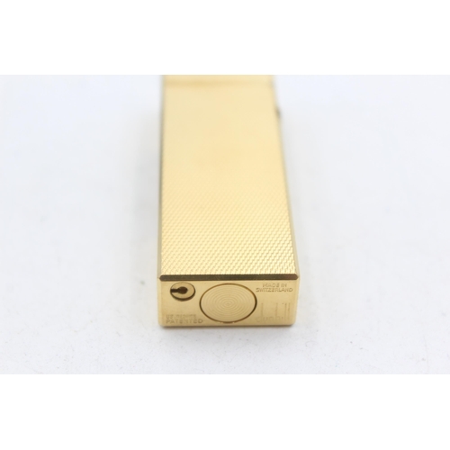 1283 - A boxed Dunhill Rolagas gold plated cigarette lighter - approx. gross weight 79 grams