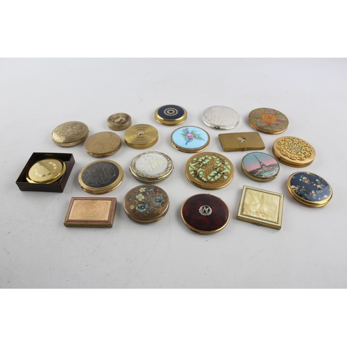 350 - Twenty vintage powder compacts to include Yardley, Rimmel etc.