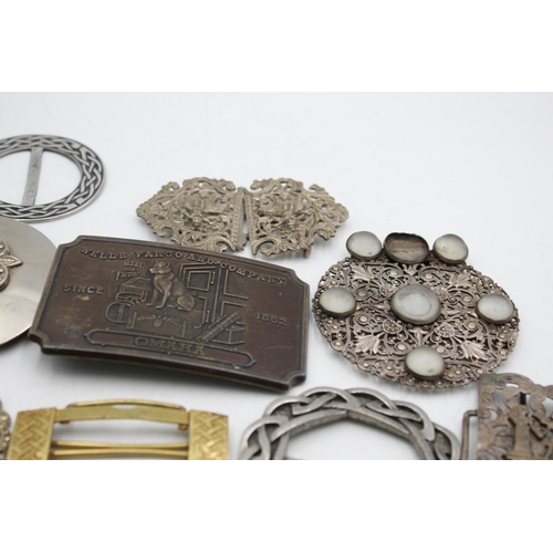 352 - Fifteen vintage ladies buckles to include Celtic etc.