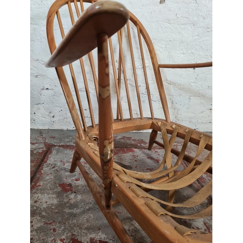 51A - A 1960s Ercol Windsor blonde beech armchair - approx. 76.5cm high x 71cm wide x 74cm deep