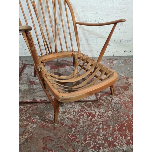 51A - A 1960s Ercol Windsor blonde beech armchair - approx. 76.5cm high x 71cm wide x 74cm deep