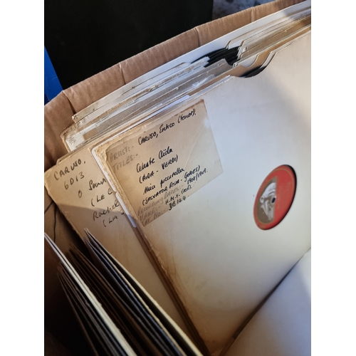 539 - Two boxes containing a collection of classical shellac records