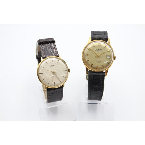 1178 - Two vintage mechanical men's wristwatches, one Roamer and one Montine