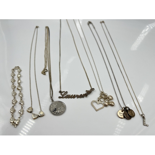 1111 - A collection of .925 silver jewellery - approx. gross weight 24.64 grams