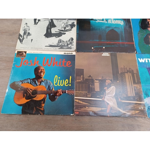 543 - Nine LP vinyl records to include Josh White, Wanderers, Ahmad Jamal's Alhambra, Funky Bottom Congreg... 