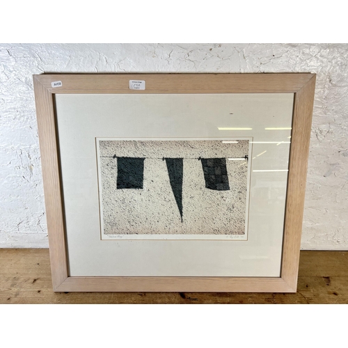 163A - A framed photographic print titled 'Shadow Flags' and pencil signed lower right - approx. 58cm high ... 