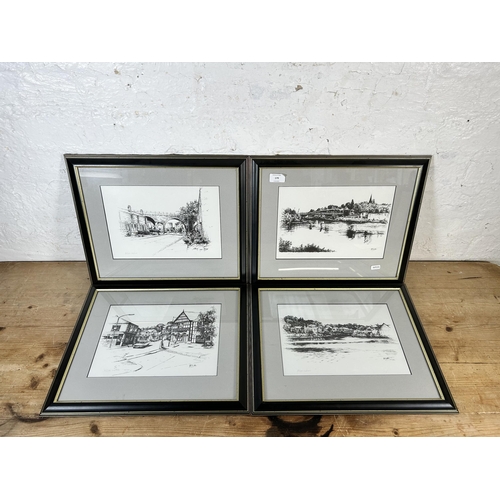 179 - Four framed G. E. Lee pencil signed limited edition of 200 prints - approx. 37cm high x 44cm wide