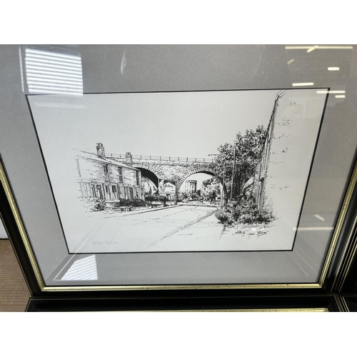 179 - Four framed G. E. Lee pencil signed limited edition of 200 prints - approx. 37cm high x 44cm wide