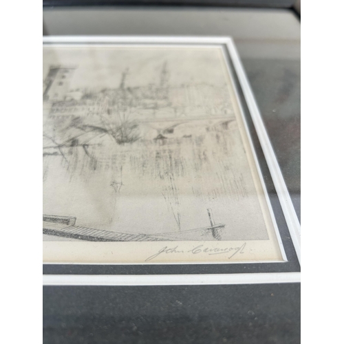 189 - Three 20th century framed prints, two being pencil signed limited editions - largest approx. 67cm hi... 