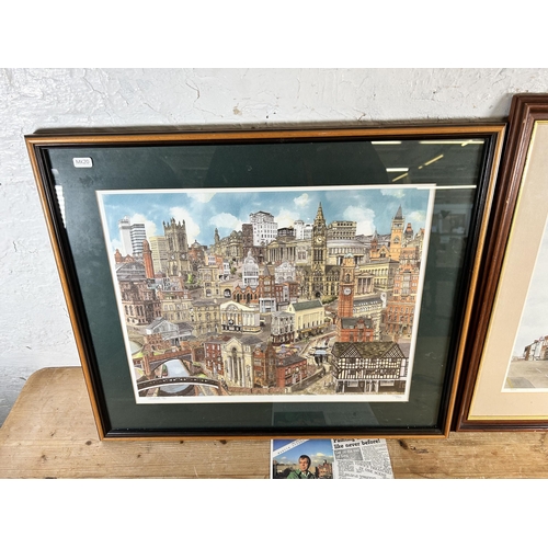 193 - Two framed pencil signed limited edition Northern prints, one Martin Stuart Moore - approx. 54cm hig... 