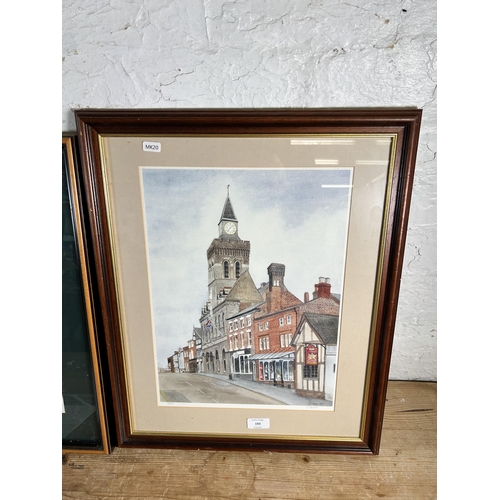 193 - Two framed pencil signed limited edition Northern prints, one Martin Stuart Moore - approx. 54cm hig... 