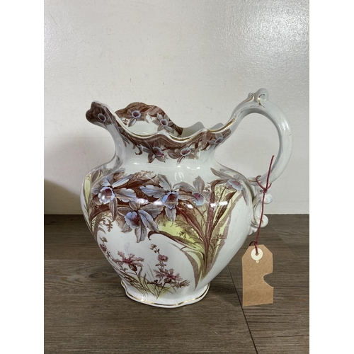 247 - A Wedgwood & Co Ltd. Nancy Royal Semi Porcelain water jug and bowl