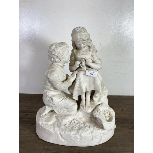 246 - A Parian ware figurine - approx. 38cm high