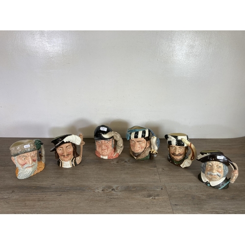 256 - Six Royal Doulton character jugs