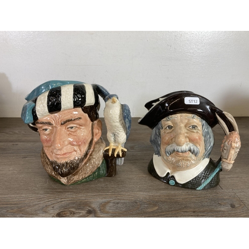 256 - Six Royal Doulton character jugs