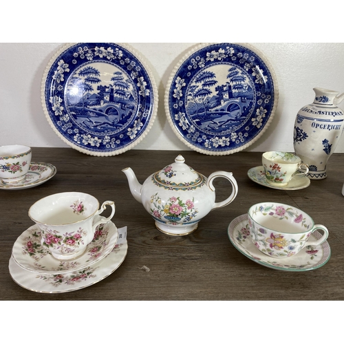 268 - A collection of ceramics to include four pieces of Grosvenor Wu Ting, Aynsley cup and saucer, Minton... 