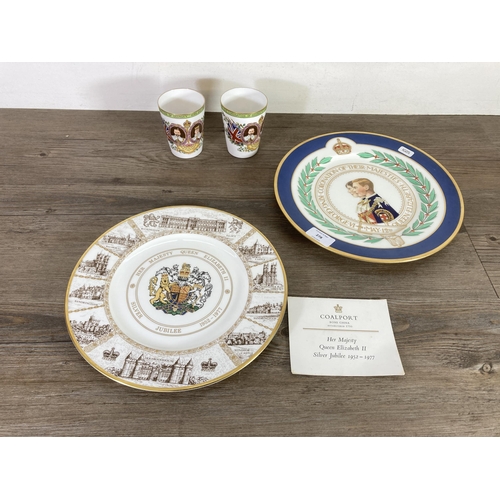 278 - Four pieces of commemorative china, one Minton King George VI and Queen Elizabeth Coronation 12th Ma... 